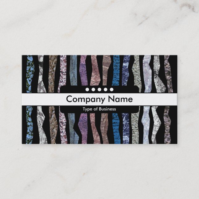 Center Band 5 Spots - Mineral Stripes Business Card (Front)