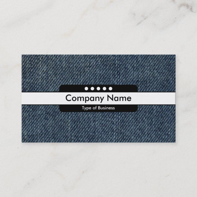 Center Band 5 Spots - Old Blue Jeans Business Card (Front)