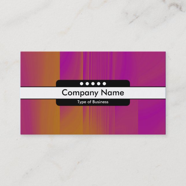Center Band 5 Spots - Orange and Magenta Texture Business Card (Front)