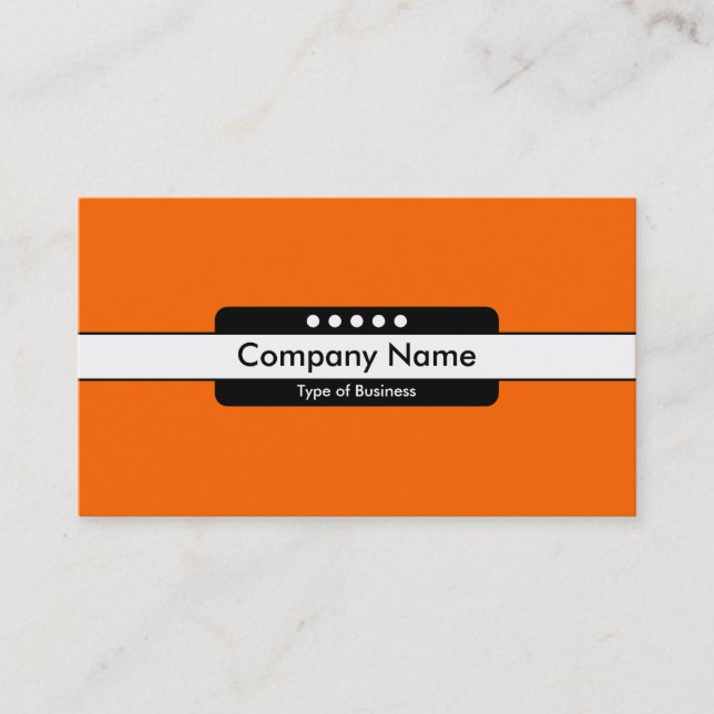 Center Band 5 Spots - Orange (FF6600) Business Card (Front)