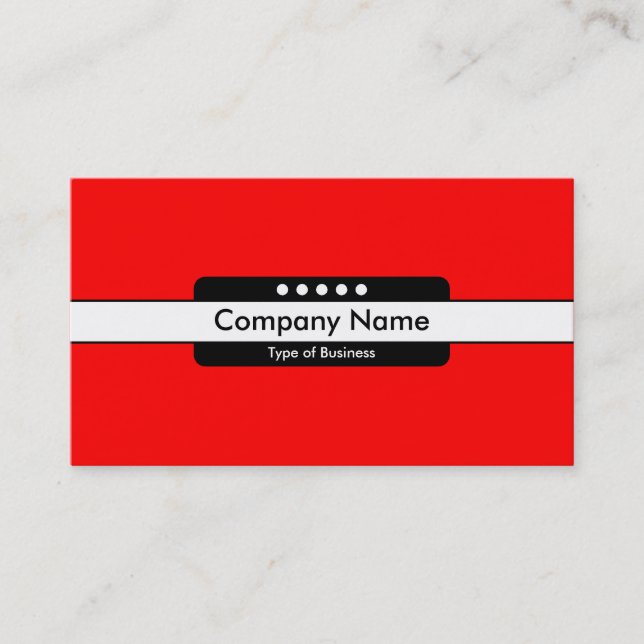 Center Band 5 Spots - Red Business Card (Front)