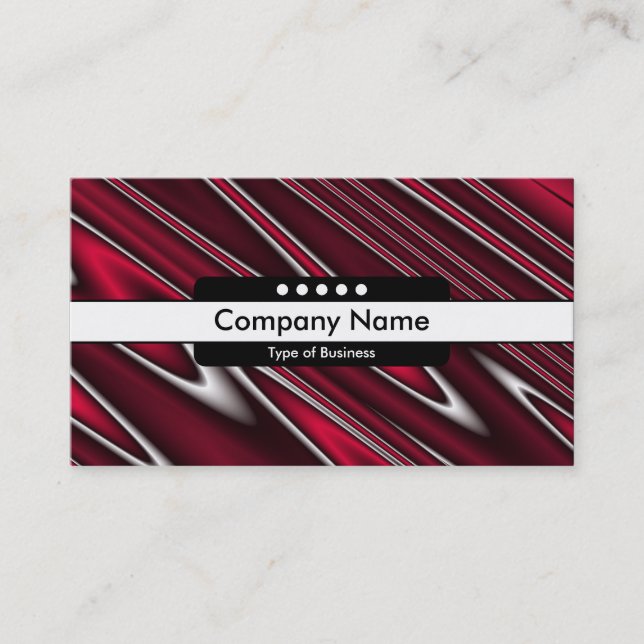 Center Band 5 Spots - Red Ripples Business Card (Front)