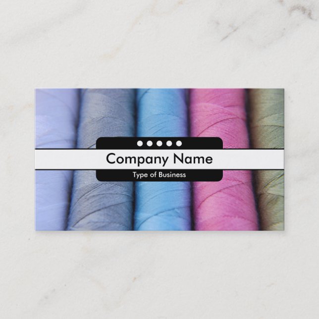 Center Band 5 Spots - Reels of Cotton Business Card (Front)