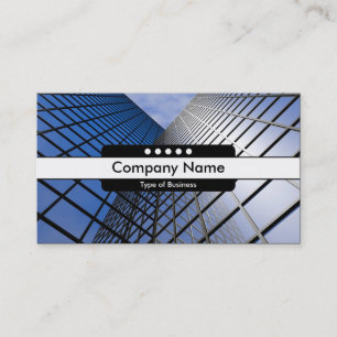 Center Band 5 Spots - Reflective Office Block Business Card