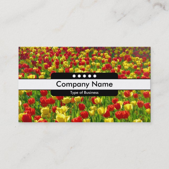 Center Band 5 Spots - Sea of Tulips Business Card (Front)