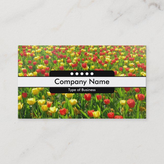 Center Band 5 Spots - Sea of Tulips II Business Card (Front)