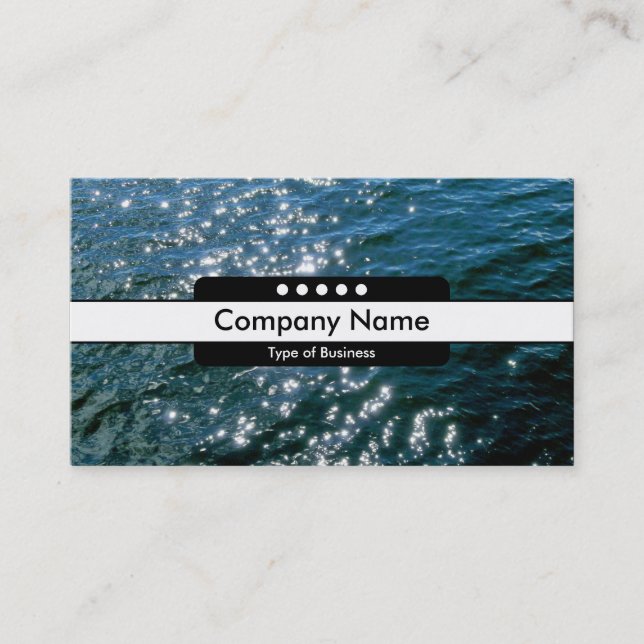Center Band 5 Spots - Sparkling Water Business Card (Front)