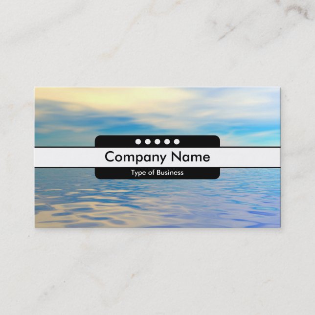 Center Band 5 Spots - Tropical Sea Business Card (Front)