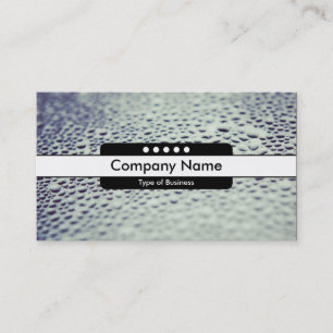 Center Band 5 Spots - Water Droplets on Glass 01 Business Card