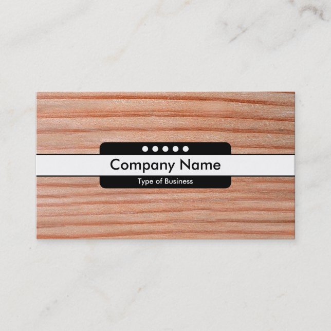 Center Band 5 Spots - Wood 01 Business Card (Front)