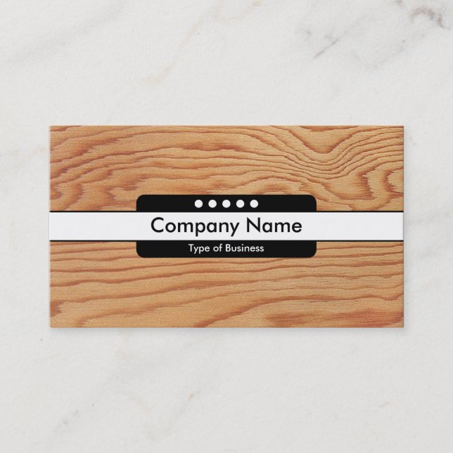 Center Band 5 Spots - Wood 02 Business Card (Front)