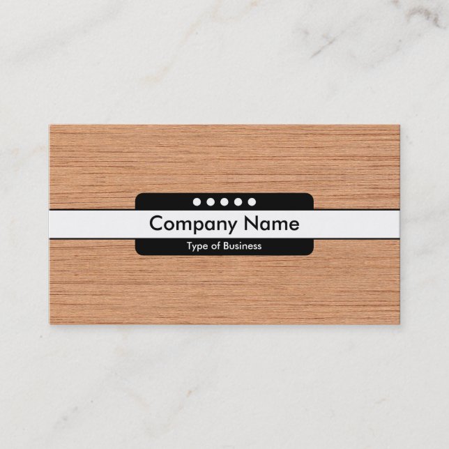 Center Band 5 Spots - Wood 06 Business Card (Front)