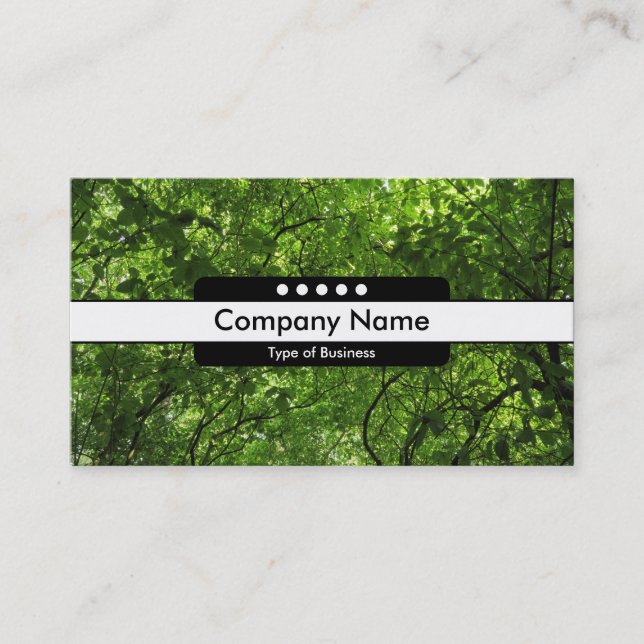 Center Band 5 Spots - Woodland Canopy Business Card (Front)