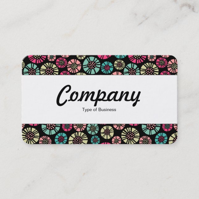 Center Band  - Abstract Flowers 031023 Business Card (Front)