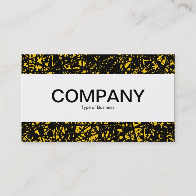Center Band  - Abstract Lines - Amber Business Card (Front)