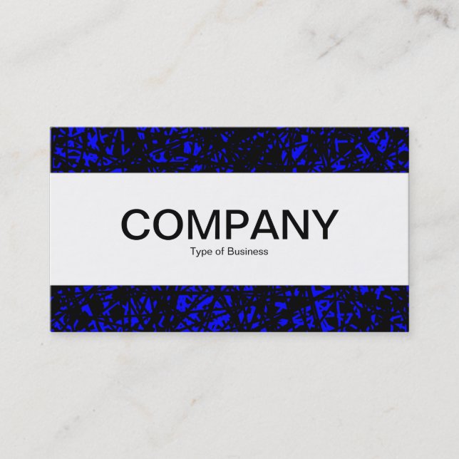 Center Band  - Abstract Lines - Blue Business Card (Front)