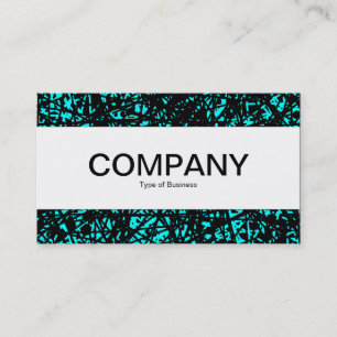 Center Band - Abstract Lines - Cyan Business Card