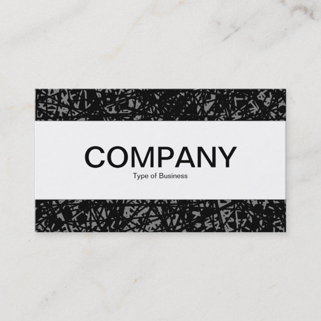 Center Band  - Abstract Lines - Gray Business Card (Front)