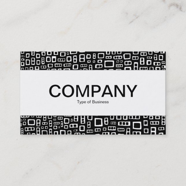 Center Band  - Abstract Rectangles Business Card (Front)