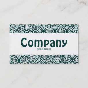 Center Band - Alien Circuits II - Dark Teal Green Business Card