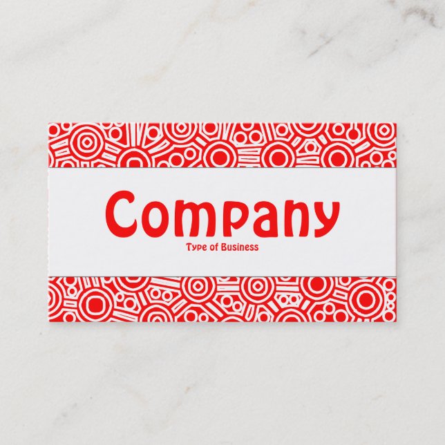 Center Band - Alien Circuits II - Red and White Business Card (Front)