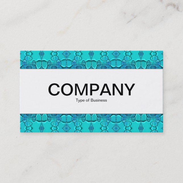 Center Band - Aqua Blue Festival Business Card (Front)