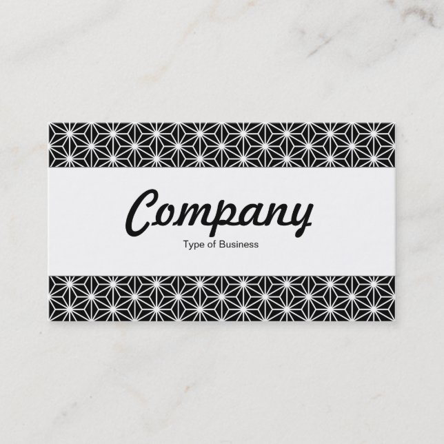 Center Band  - Asanoha Pattern Business Card (Front)