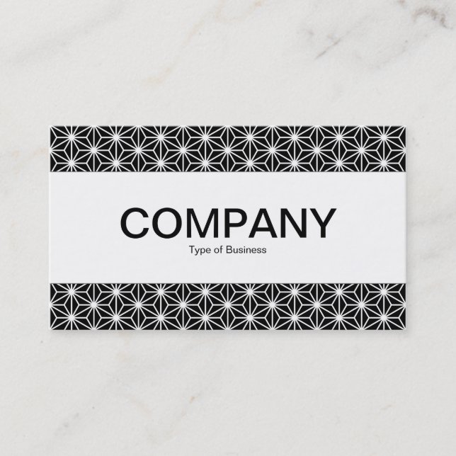 Center Band  - Asanoha Pattern Business Card (Front)