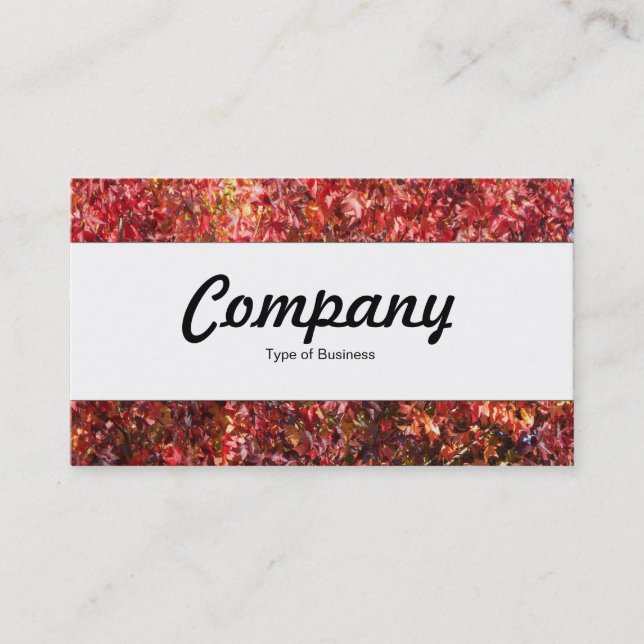 Center Band  - Autumn Leaves Business Card (Front)