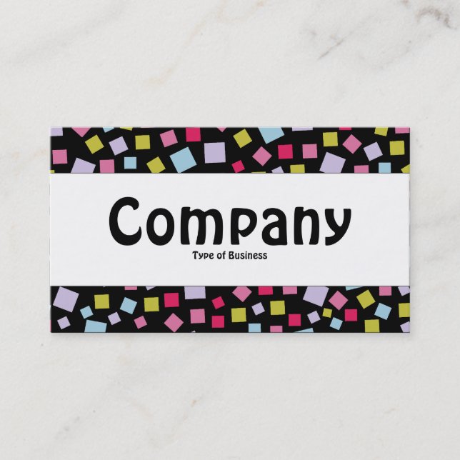 Center Band - Color Cascade - Black Business Card (Front)