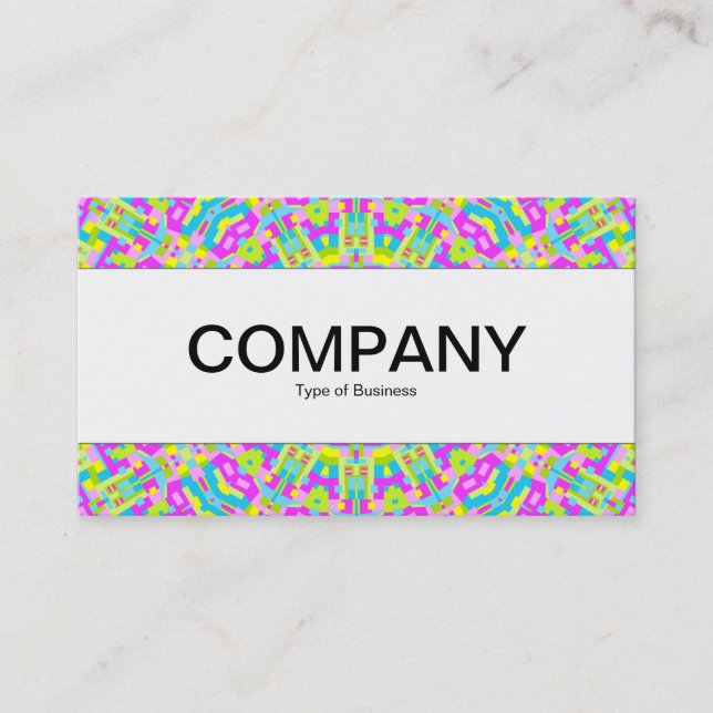 Center Band  - Colorful Kaleidoscope 01 Business Card (Front)