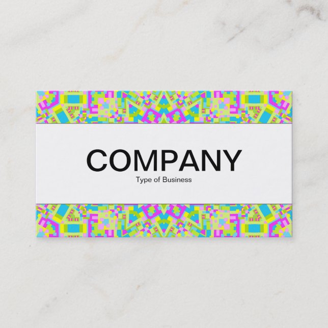 Center Band  - Colorful Kaleidoscope 02 Business Card (Front)