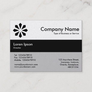 Center Band Colors - Black - Art Deco (Platinum) Business Card