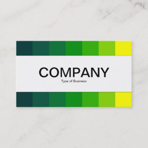 Center Band - Colors, Dark Green to Yellow Business Card