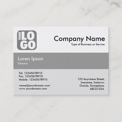 Center Band Colors _ Gray _ Your Logo Business Card