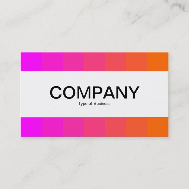 Center Band - Colors, Magenta to Orange Business Card (Front)