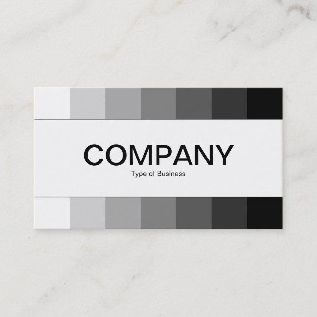 Center Band - Colors, White to Black Business Card (Front)