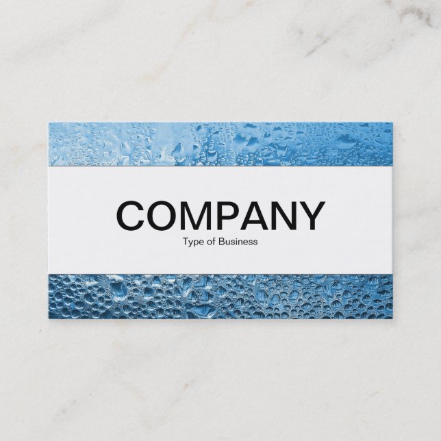 Center Band  - Cool Blue Water Business Card (Front)