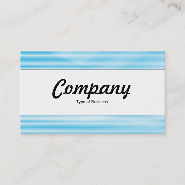 Center Band  - Corrugated Blue Business Card (Front)