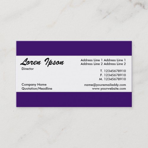 Center Band _ Dark Violet 330066 Business Card
