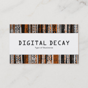Center Band - Digital Decay - Orange Business Card