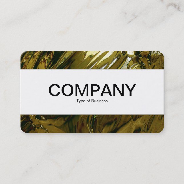 Center Band (edged) - Abstract Liquid Gold Business Card (Front)