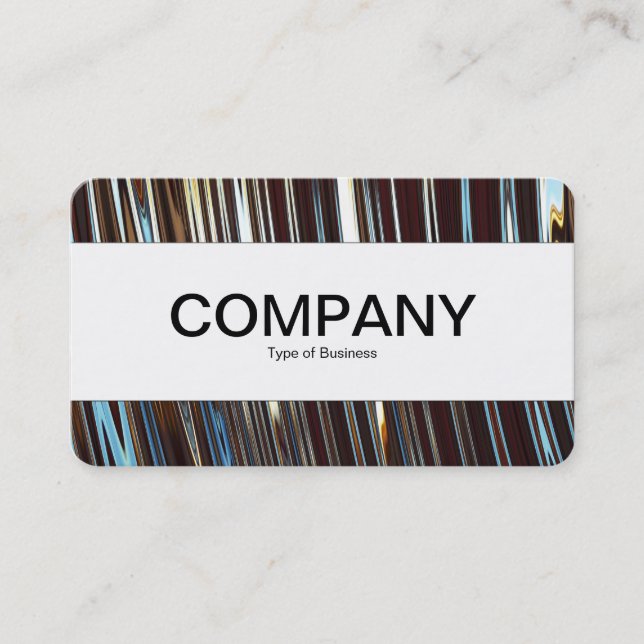 Center Band (edged) - Abstract Metallic Business Card (Front)