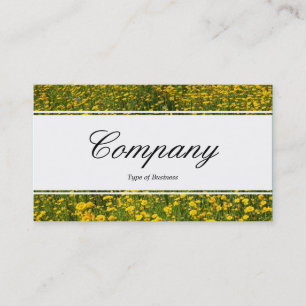 Center Band (edged) - Bed of Yellow Daisies Business Card