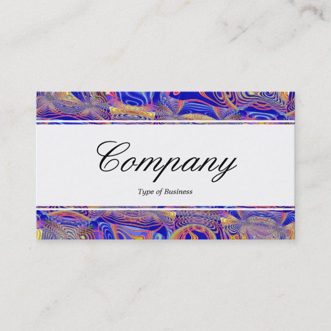 Center Band (edged) - Fractal Abstract 061012a Business Card (Front)