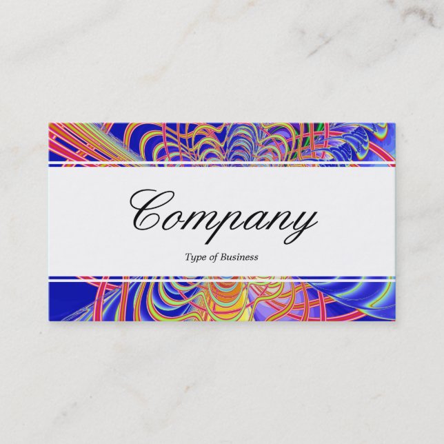 Center Band (edged) - Fractal Abstract 061012d Business Card (Front)