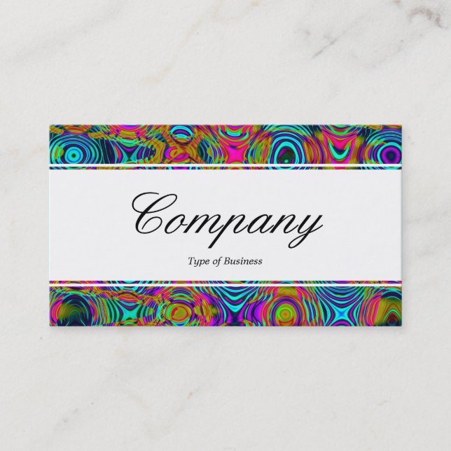 Center Band (edged) - Fractal Abstract 191111a Business Card (Front)