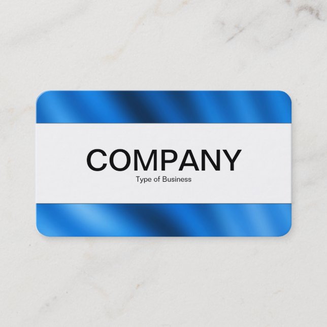 Center Band (edged) - Indigo Gradient Business Card (Front)