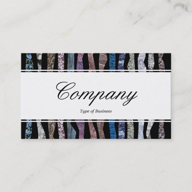 Center Band (edged) - Mineral Stripes Business Card (Front)