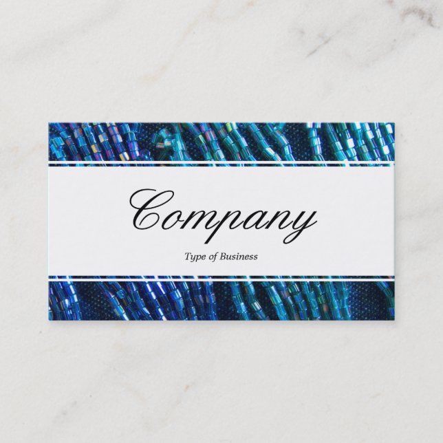 Center Band (edged) - Script - Bead Braids Business Card (Front)